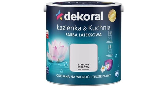 Farba Lateksowa Łazienka & Kuchnia Stylowy Stalowy 2.5L Dekoral dekoral