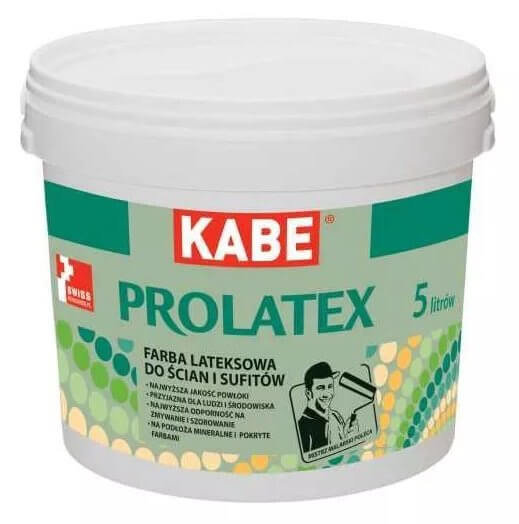 Farba Lateksowa Prolatex Baza A Mat 5L Kabe KaBe