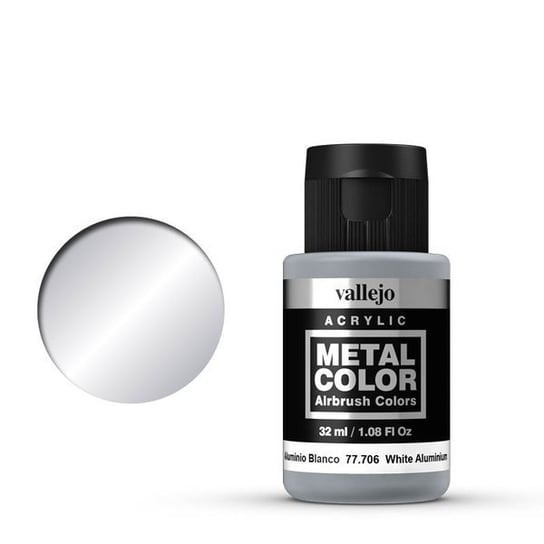 Farba, Metal Color Vallejo, White Aluminum 77.706, 32 ml Vallejo