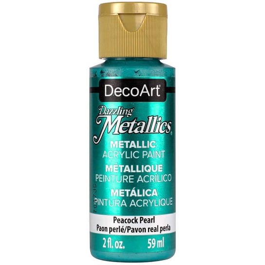 Farba metaliczna Dazzling Metallics - peacock pearl - pawi turkus DecoArt