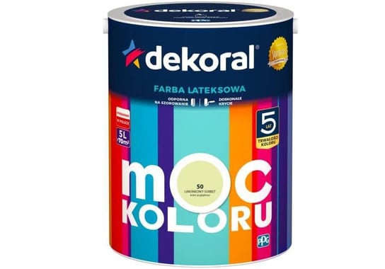 Farba Moc Koloru Limonkowy Sorbet 5L Dekoral dekoral