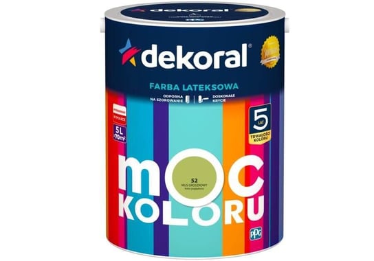 Farba Moc Koloru Mus Groszkowy 5L Dekoral dekoral