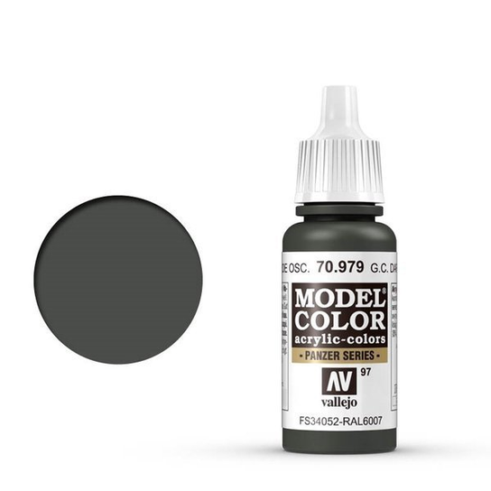 Vallejo Model Color 70967 Olive Green – 17 Ml Acrylfarbe Für Modellbau Und Miniaturen – Hochpigmentiert Und Wasserbasiert