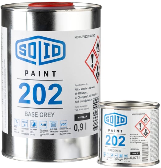 Farba OKRĘTOWA SOLIDPAINT 202 1l kolor szary Solid Paint