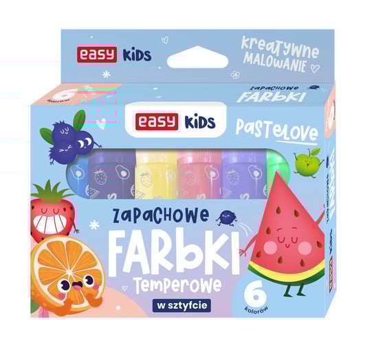 Farba pastelowa w sztyfcie tempera, Easy Creative, 6 szt. Easy