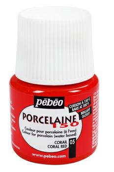 Farba Pebeo Porcelaine 150 - 05 Coral Red PEBEO