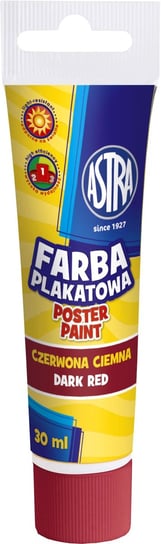 Farba plakatowa Astra tuba 30 ml - czerwona ciemna Astra