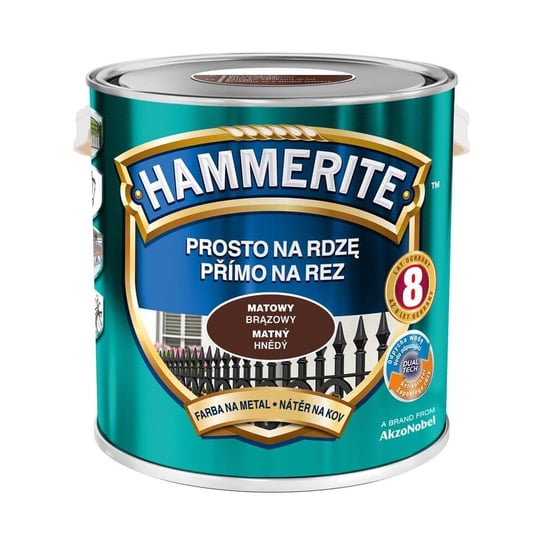 Farba Prosto Na Rdzę Matowy Brązowy 2.5L Hammerite HAMMERITE