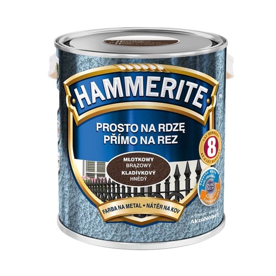 Farba Prosto Na Rdzę Młotkowy Brązowy 2.5L Hammerite HAMMERITE