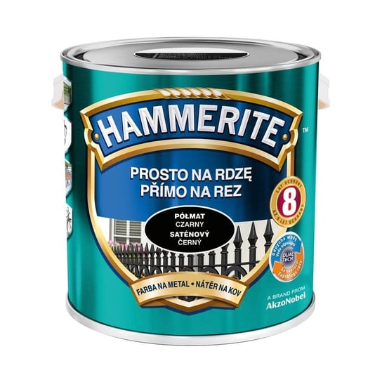 Farba Prosto Na Rdzę Półmat Czarny 2.5L Hammerite HAMMERITE