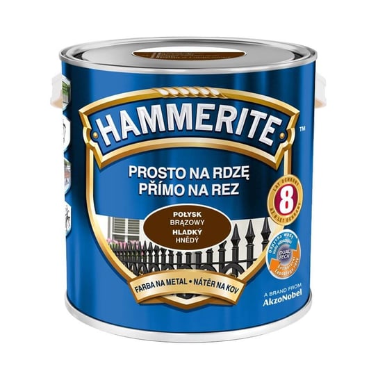 Farba Prosto Na Rdzę Połysk Brązowy 2.5L Hammerite HAMMERITE