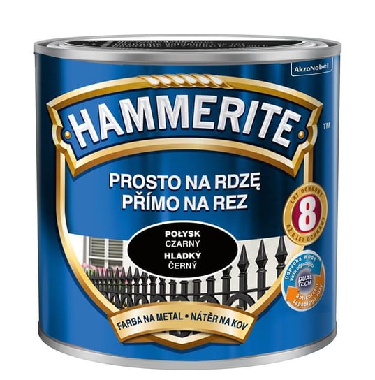 Farba Prosto Na Rdzę Połysk Czarny 0.25L Hammerite HAMMERITE