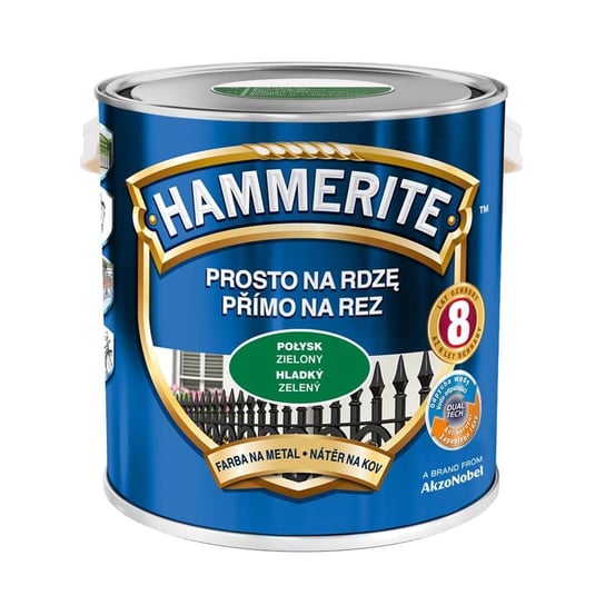 Farba Prosto Na Rdzę Połysk Zielony 2.5L Hammerite HAMMERITE