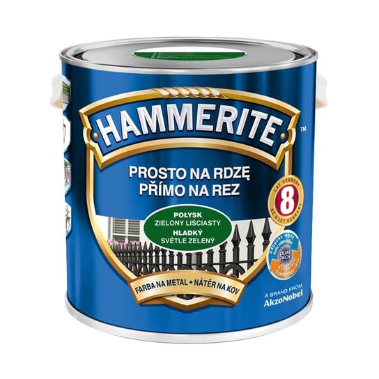 Farba Prosto Na Rdzę Połysk Zielony Liściasty 2.5L Hammerite HAMMERITE