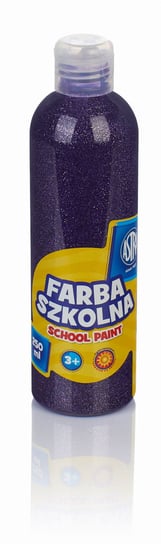 Farba szkolna Astra 250 ml - brokatowa fioletowa Astra