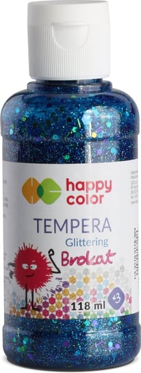 Farba tempera brokatowa, niebieska, 118 ml Happy Color