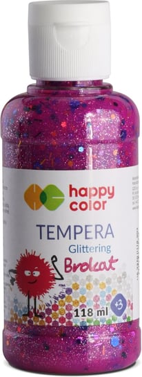 Farba tempera brokatowa, różowa, 118 ml Happy Color
