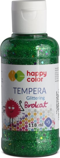 Farba tempera brokatowa, zielona, 118 ml Happy Color