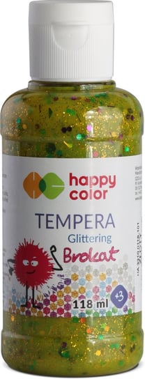 Farba tempera brokatowa, złota, 118 ml Happy Color