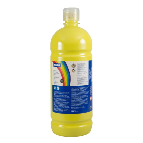 Farba tempera, butelka 1000 ml, żółta Milan