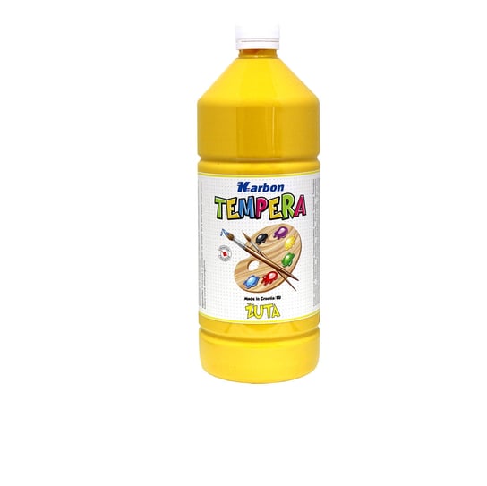 Farba tempera, Karbon 1 litr, żółta Eurocom