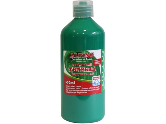 Farba tempera plakatowa Alpino w butelce 500ml zielony Alpino