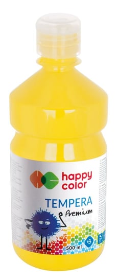 Farba tempera Premium, żółta, 500 ml Happy Color