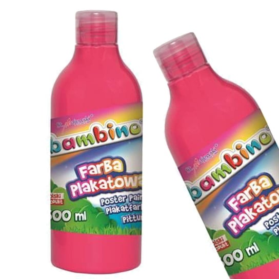 Farba w butelce, Bambino 500 ml, różowa Bambino