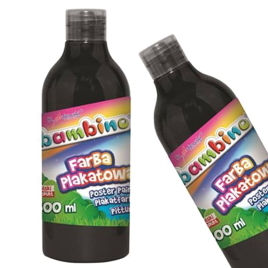 Farba w butelce Bambno, 500 ml, czarna Bambino
