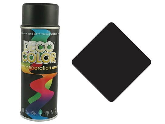 Farba w sprayu uniwersalna czarny mat RAL9005 LI-RACZAM Deco Color