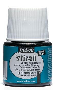 Farba Witrażowa Pebeo Vitrail - 17       Turquoise Blue 45 Ml PEBEO