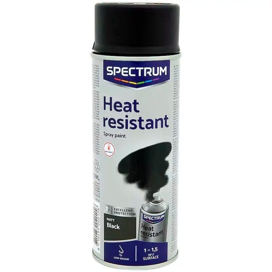 Farba żaroodporna do kominków spray czarny mat do 800°C Spectrum