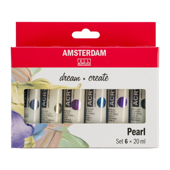 Farby akrylowe, Amsterdam, kolory perłowe, Zestaw 6x20ml Talens