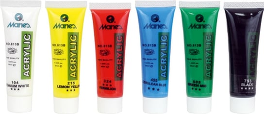 Farby akrylowe Maries, 6 kolorów Marie's