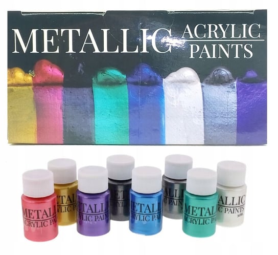 Farby akrylowe metaliczne 8 szt. x 30 ml Creative Inna marka