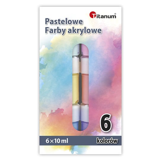 Farby Akrylowe Pastelowe 6 Kolorów Titanum Titanum