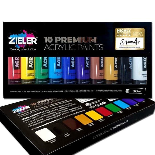Farby Akrylowe Zieler 10 Premium Acrylic 38 Ml X 10 Inna marka