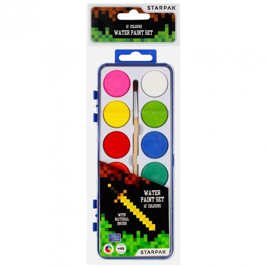 Farby Akwarelowe 12 Kolorów Z Pędzelkiem Pixel Starpak 489994 Starpak