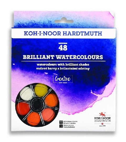 Farby akwarelowe BRILLANT 48 kolorów Koh-I-Noor