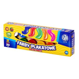 Farby Plakatowe 12 Kol 20Ml Astra Astra