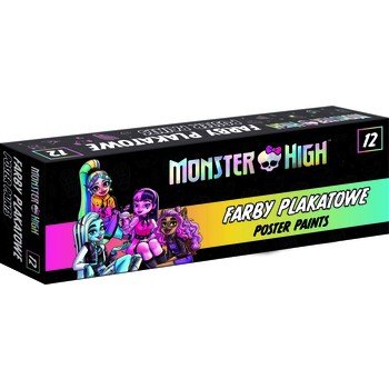 Farby plakatowe 12 kolorów 20 mililitrów Monster High Inna marka