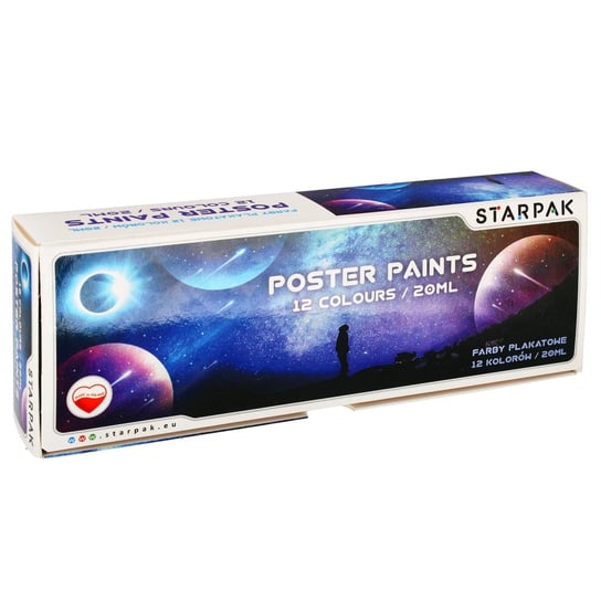 Farby Plakatowe 12kolorów 20ml Space Starpak 472914 Starpak
