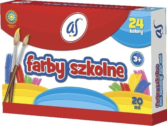 Farby szkolne, 24 kolory, 20 ml Astra