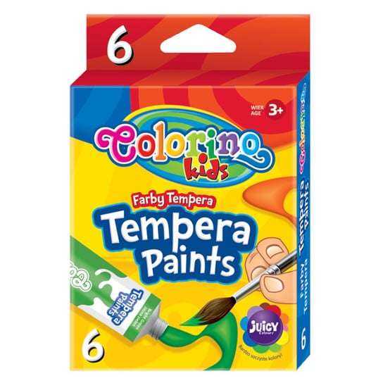 Farby tempera, Colorino Kids, 6 kolorów Colorino