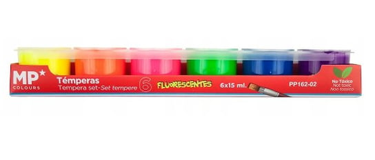 Farby tempera fluorescencyjne 6 kolorów 15ml MP Colors