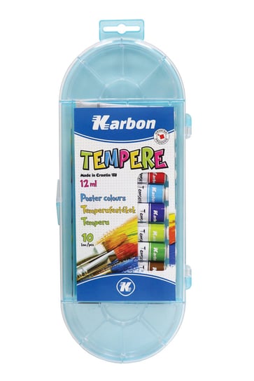Farby Tempera na palecie, 10 kolorów Eurocom