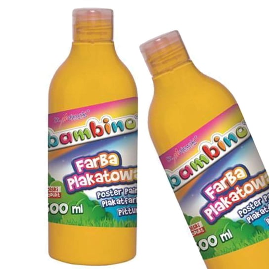 Farby w butelce, Bambino, 500 ml, żółta Bambino