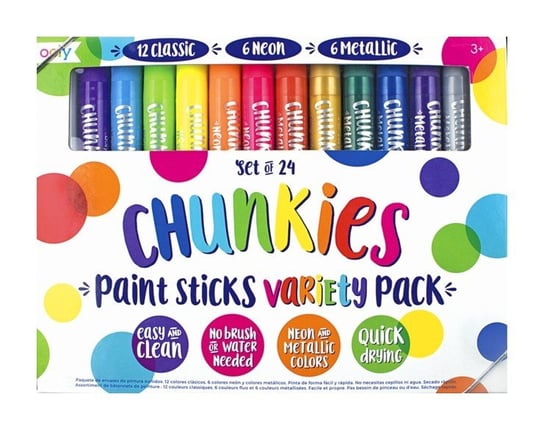 Farby w kredce, 24 kolory Chunkies Paint Sticks Colart Germany