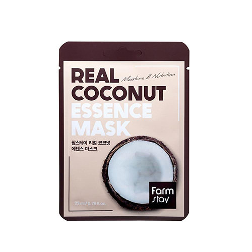 Farm Stay, Real Coconut Essence Mask nawilżająca maseczka w płachcie z ekstraktem kokosa 23ml Farm Stay