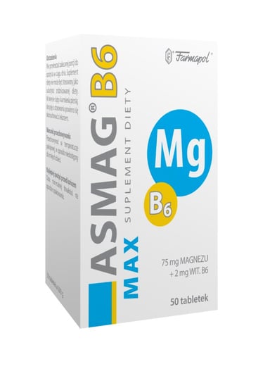 Farmapol, Asmag B6 Max, suplement diety, 50 tabletek Farmapol